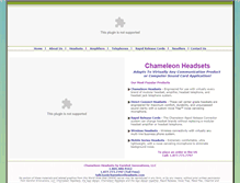 Tablet Screenshot of chameleonheadsets.com